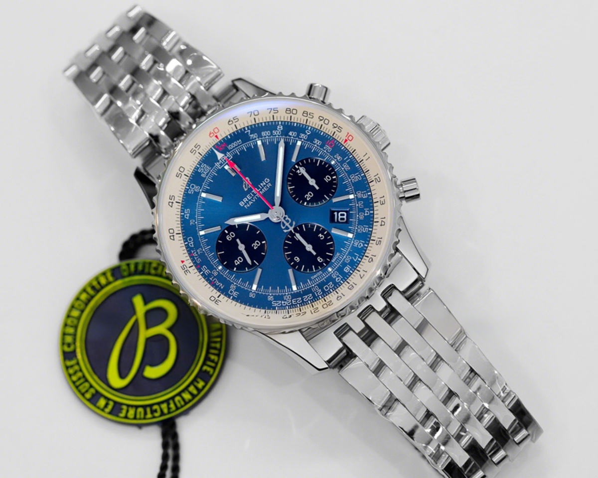 Breitling Navitimer 01 Chronograph Blue Dial Ref: AB0127211C1A1-fasswatch
