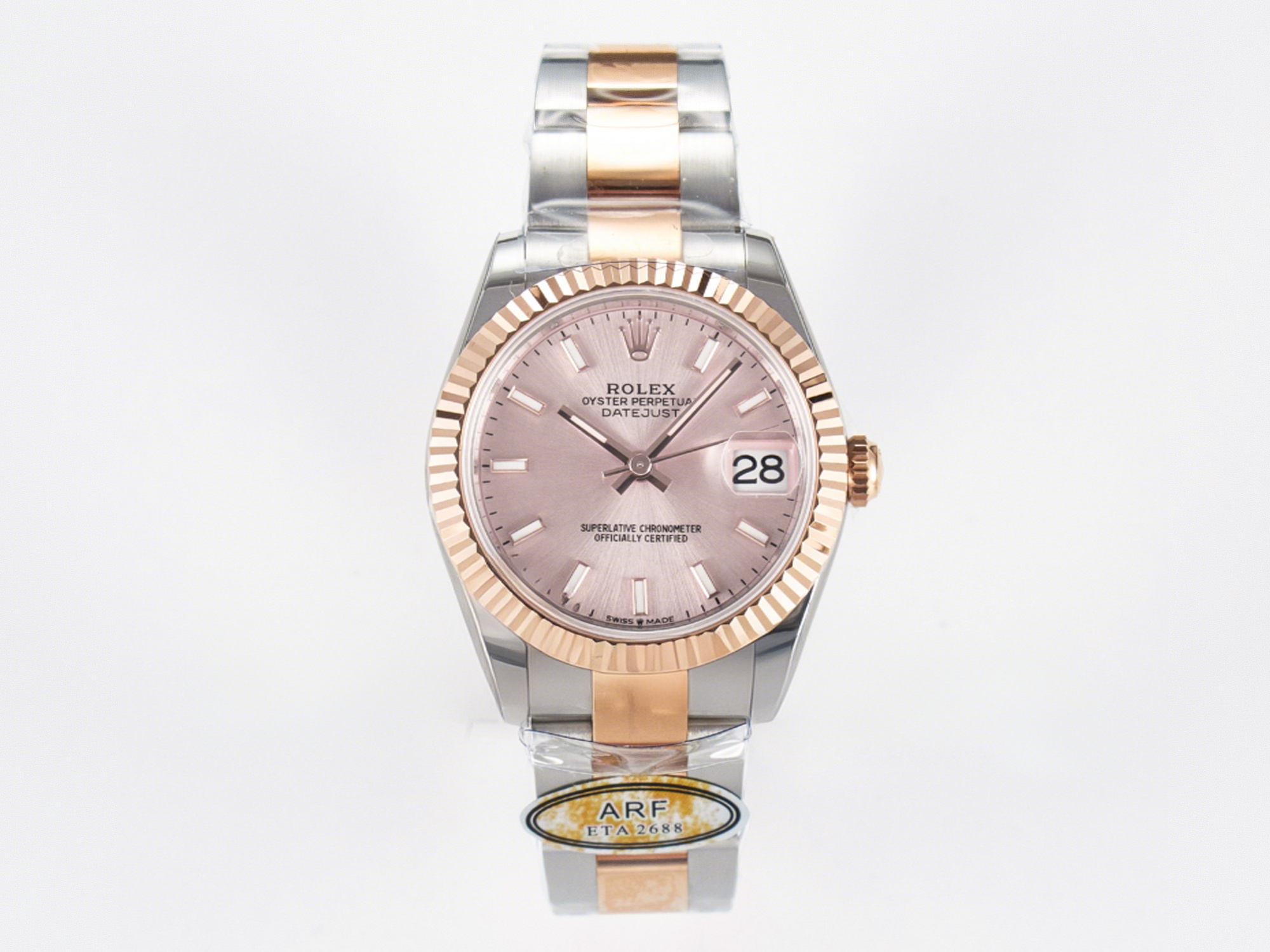 Rolex DateJust 31 278271 ARF 1:1 Best Edition 904L Steel RG Dial Stick Marker on SS/RG Oyster Bracelet ETA 2688-fasswatch