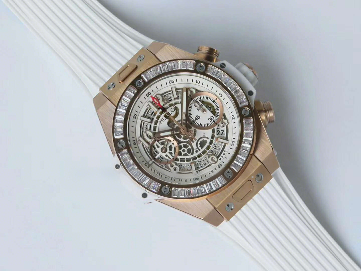 Hublot Big Bang Unico Gold White with Diamond-fasswatch