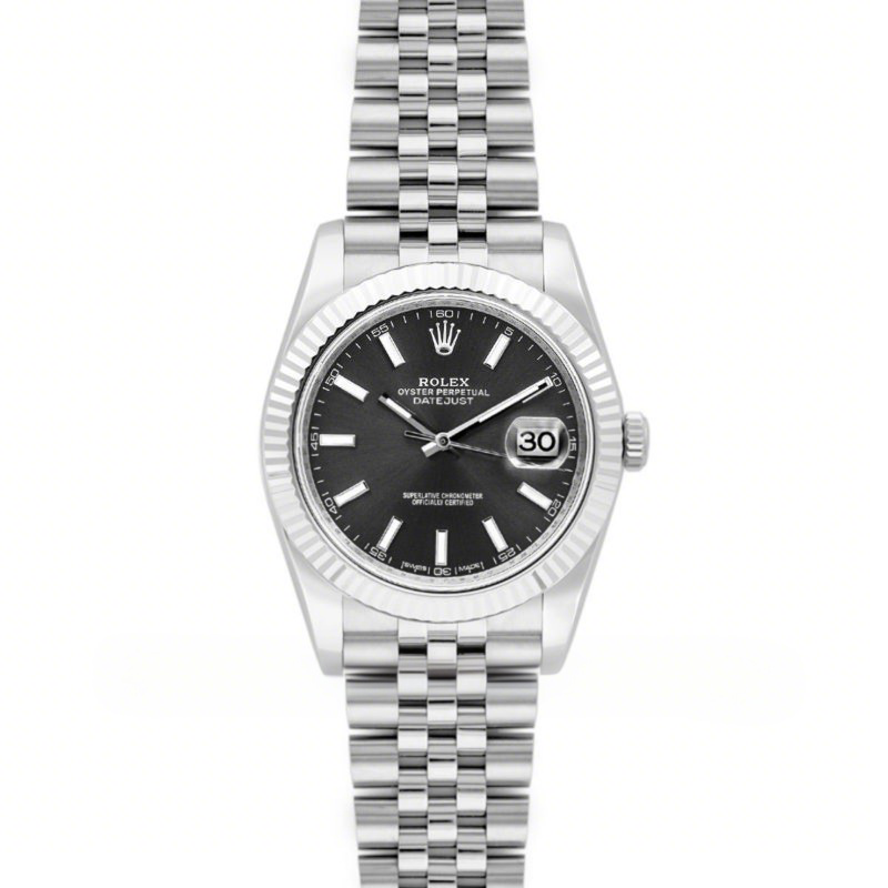 Rolex Datejust 41 126334 Grey Dial Stick Markers in White Gold-fasswatch