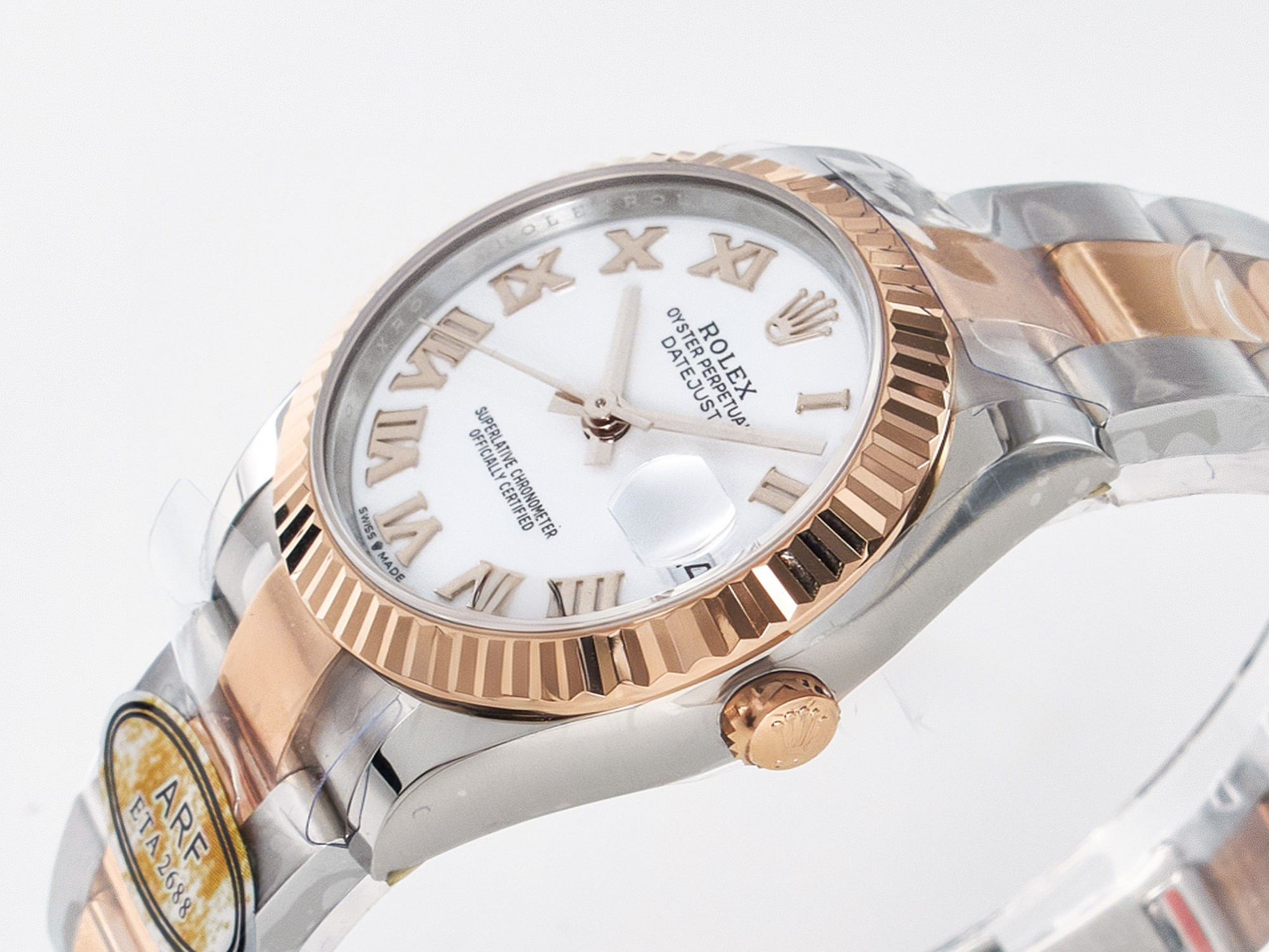 Rolex DateJust 31 278271 ARF 1:1 Best Edition 904L Steel White Roman Dial on SS/RG Oyster Bracelet ETA 2688-fasswatch