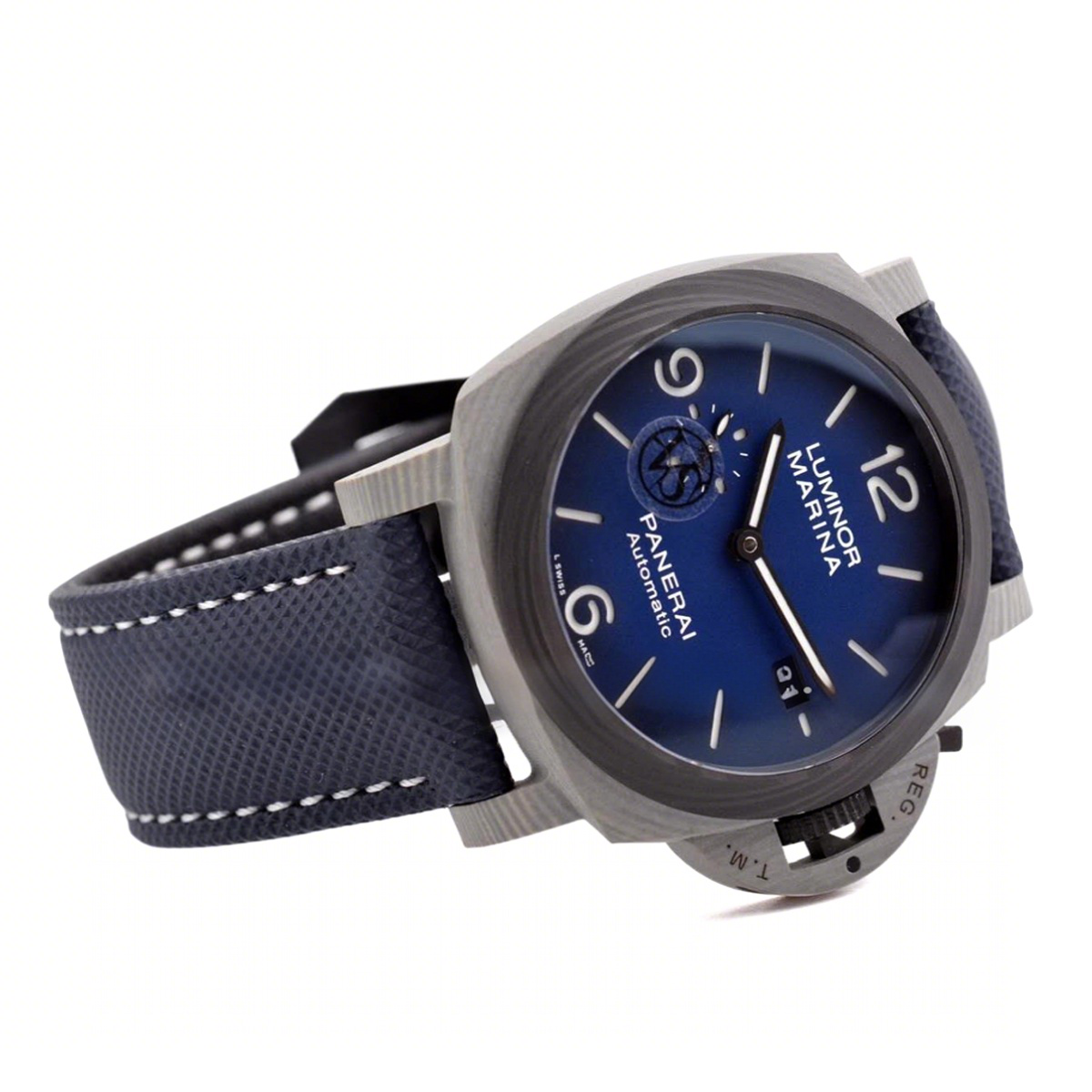 Panerai PAM1663 Lumminor Marina Fibratech™ Vulcano Blu 44mm-fasswatch