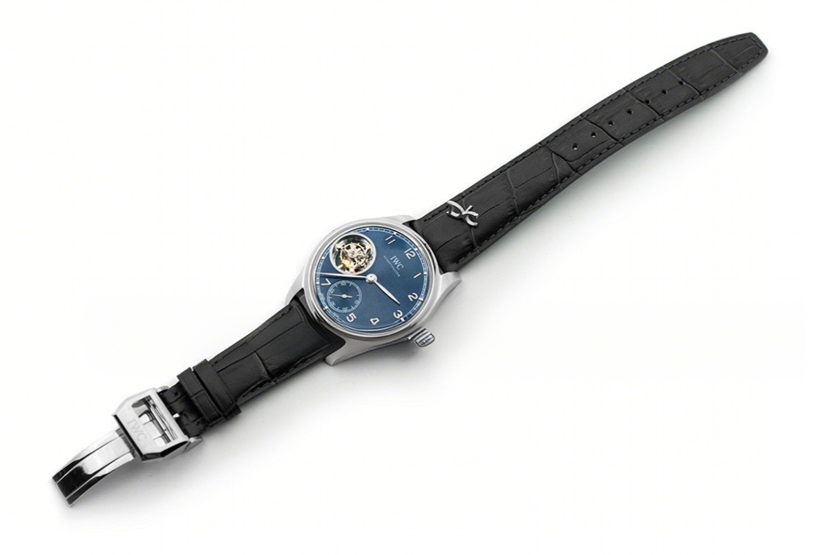 IWC Portuguese Tourbillon Hand Wound IW5463 Blue Dial in White Gold-fasswatch