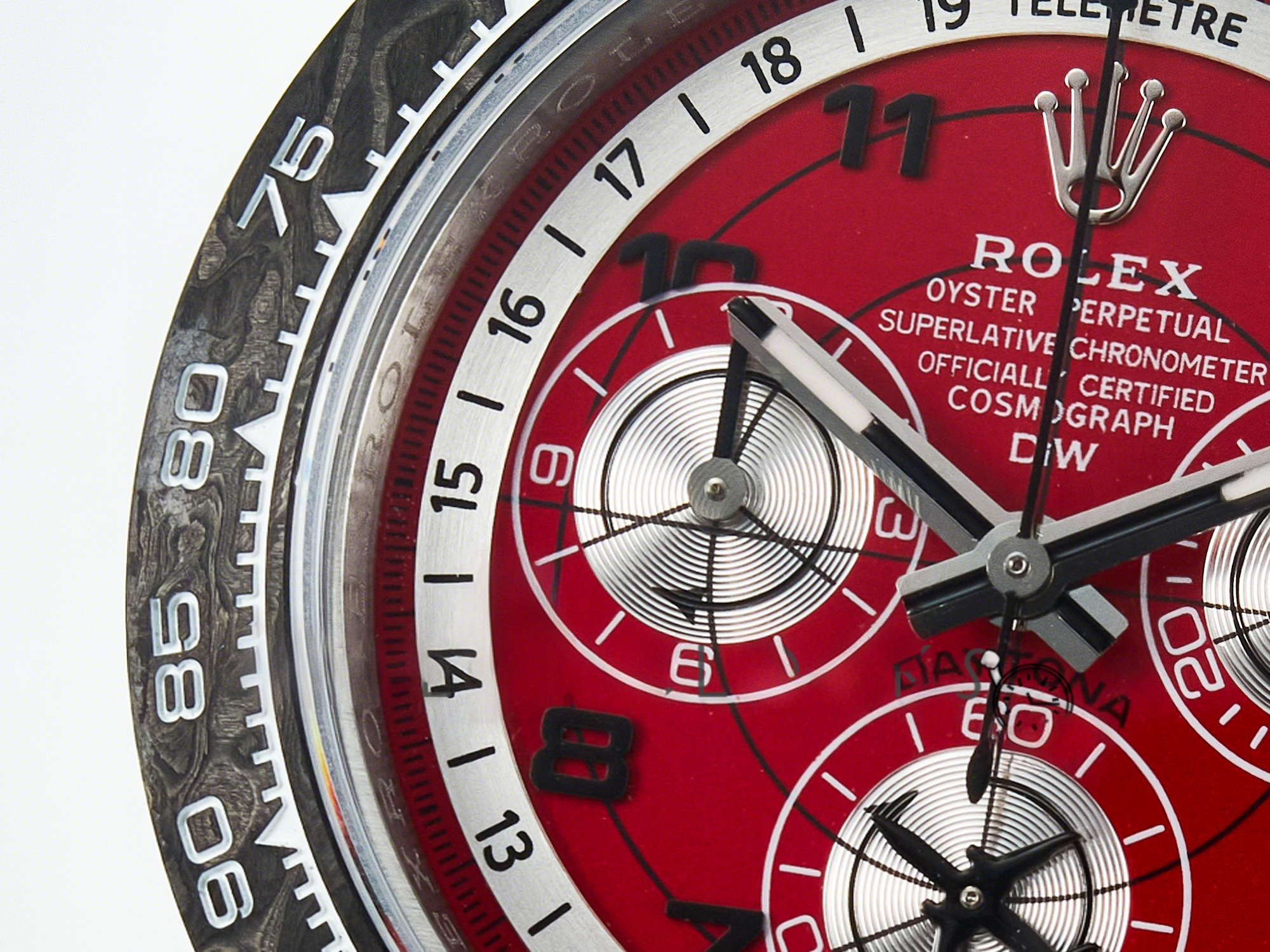 Rolex Daytona DIW Carbon DIWF 1:1 Best Edition Red Dial on Gray Nylon Strap SH7750-fasswatch