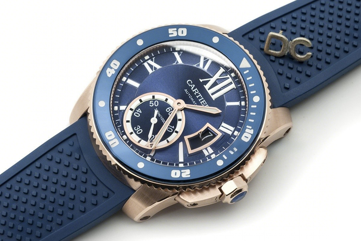 Calibre de Cartier Diver Blue Dial in Rose Gold-fasswatch
