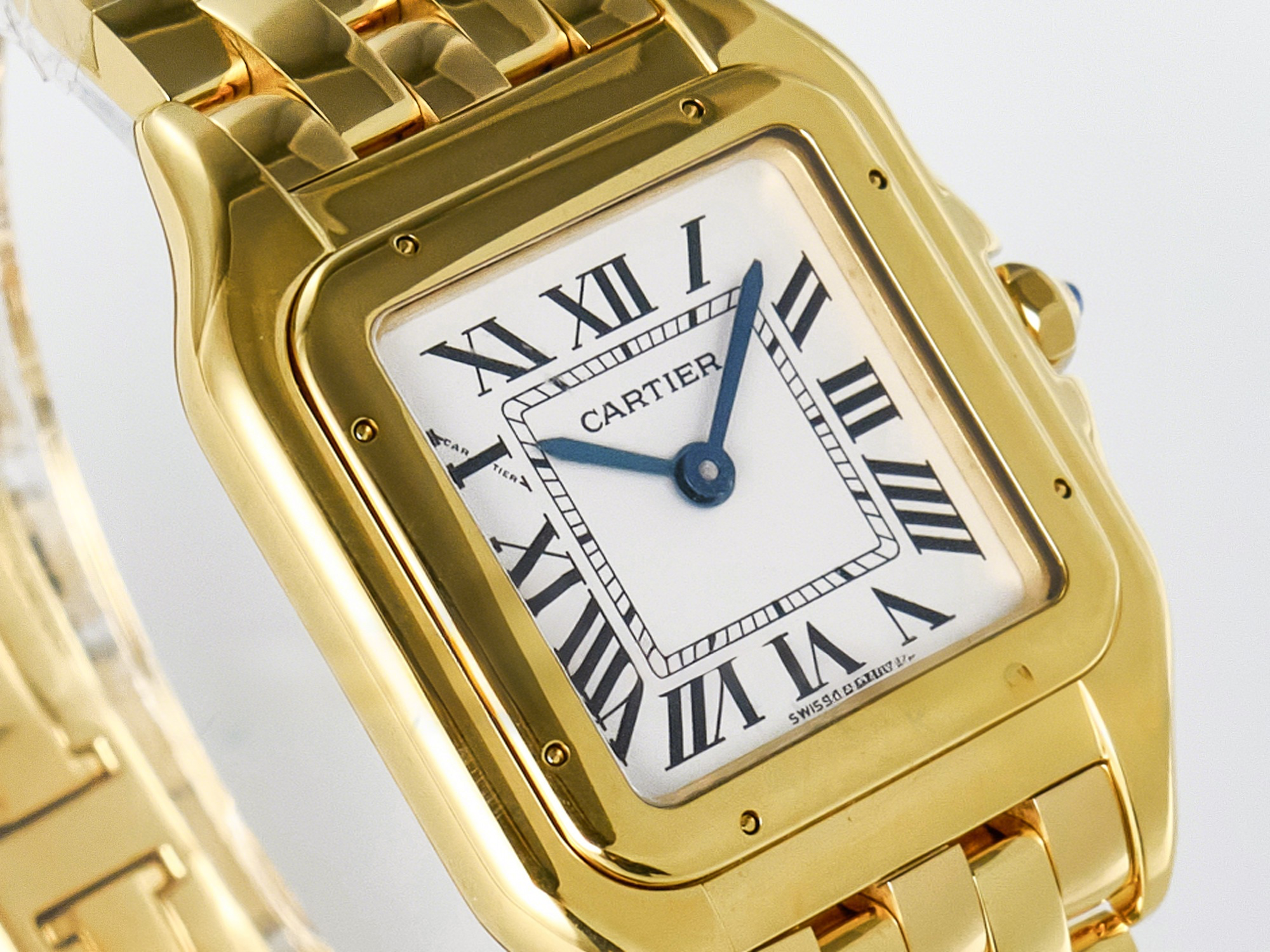 Cartier Panthère Secrete Ladies 22mm YG 8848F 1:1 Best Edition White Dial on YG Bracelet Ronda Quartz-fasswatch