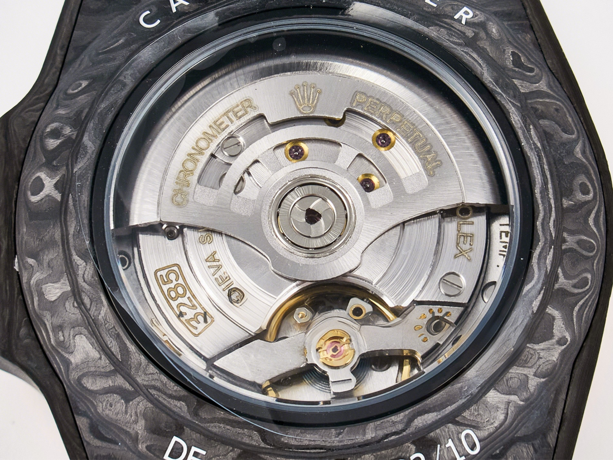 Rolex GMT Carbon DIWF Best Edition Yellow Roman Dial on Brown Nylon Strap SA3285 CHS V2-fasswatch