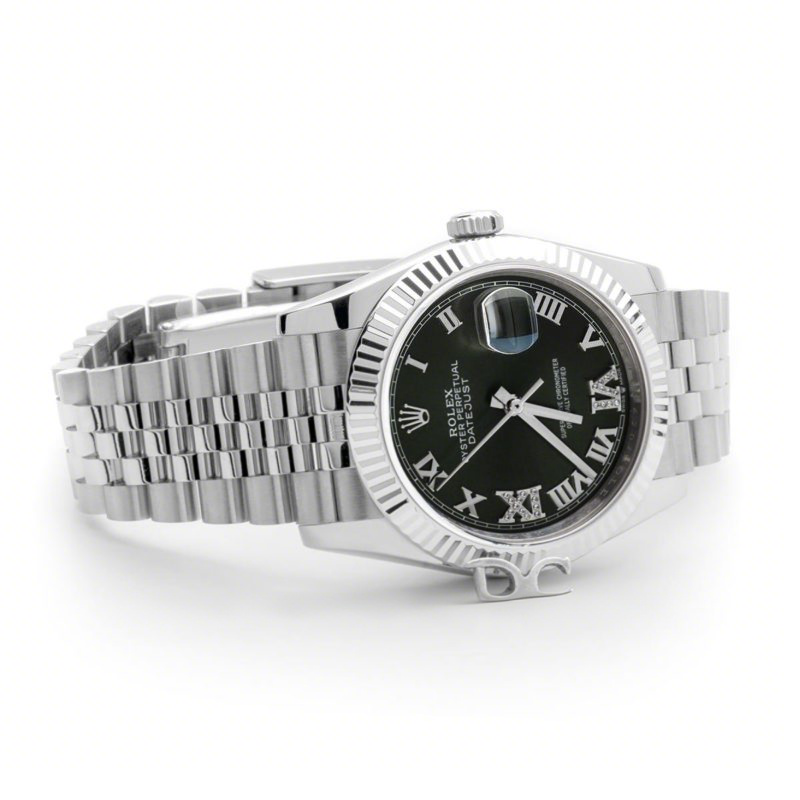 Rolex Datejust 36 Olive Green Dial with Roman/Diamond Markers-fasswatch