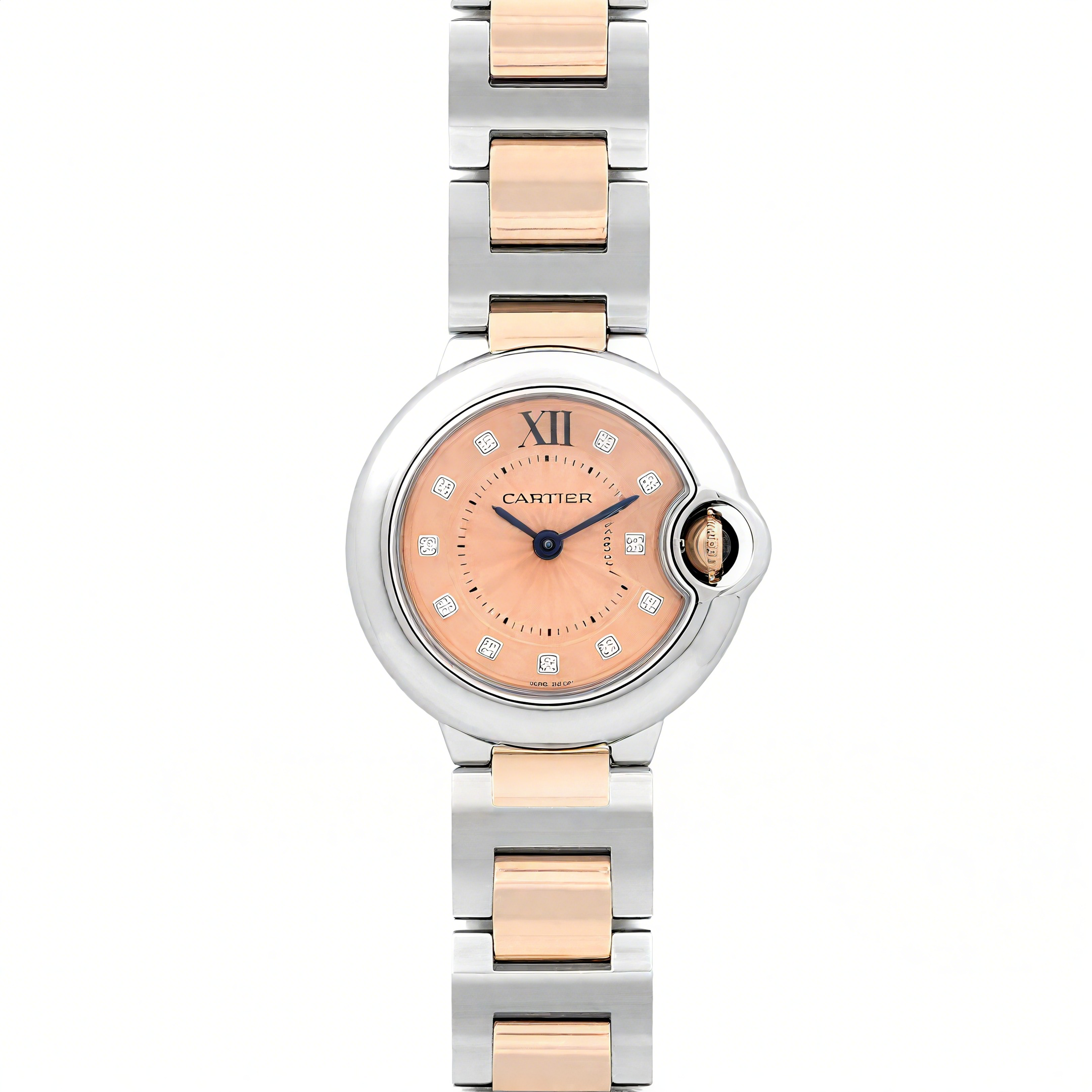Cartier Ballon Bleu de Cartier 28mm Rose Gold Dial in Steel and Gold-fasswatch