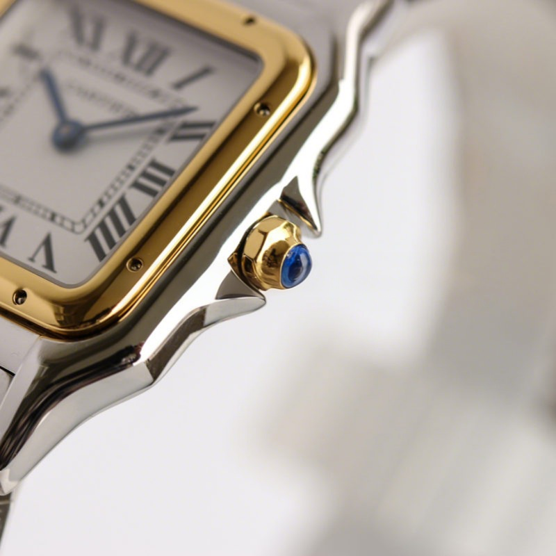 Cartier Panthère De Cartier 27mm White Dial in Steel/Yellow Gold-fasswatch