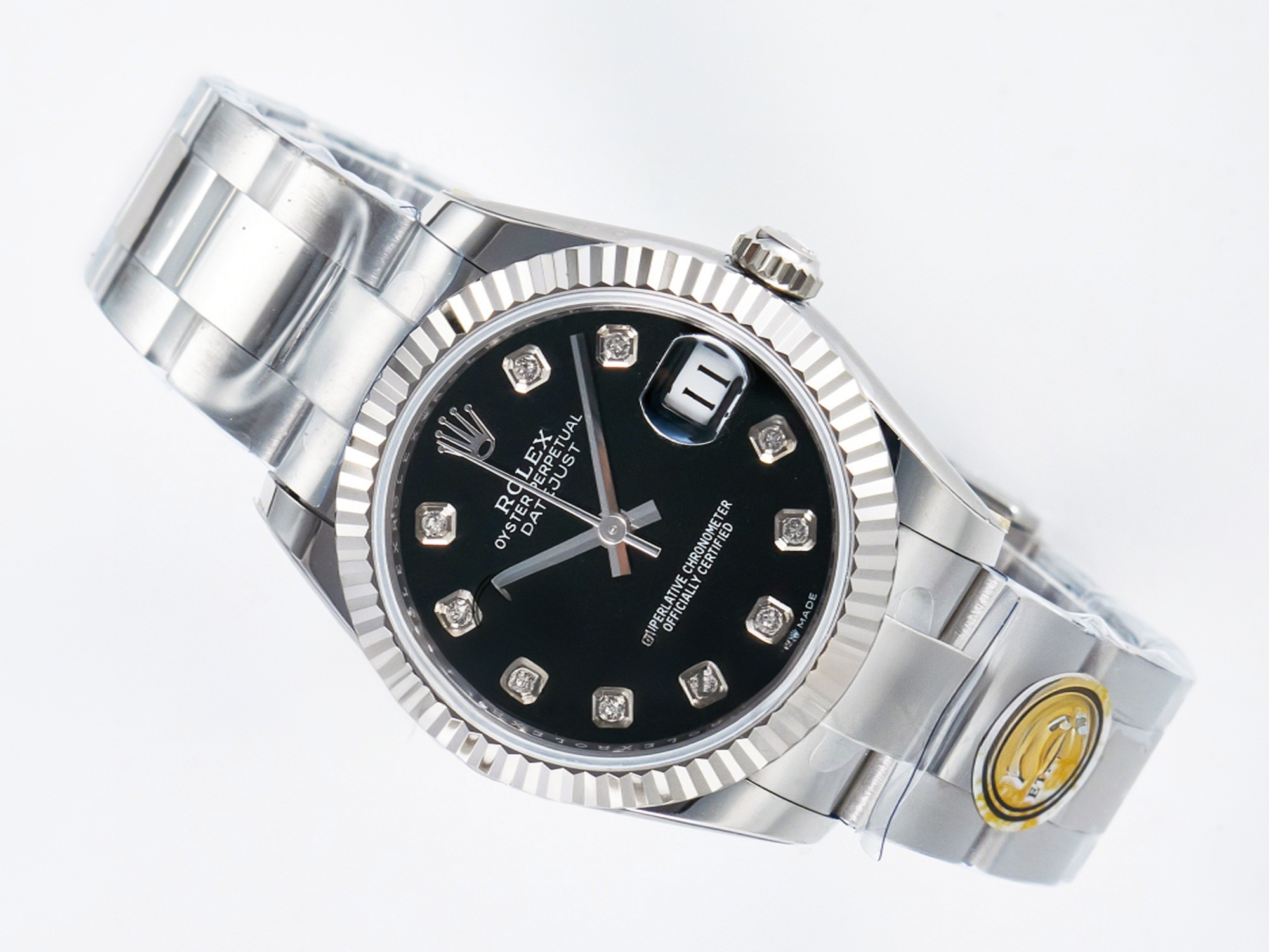 Rolex DateJust 31 278274 ARF 1:1 Best Edition 904L Steel Black Diamonds Dial on SS Oyster Bracelet ETA 2688-fasswatch