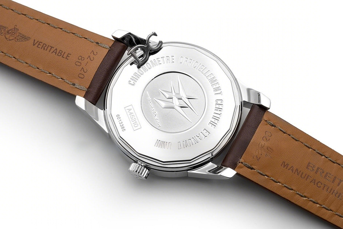 Breitling Transoccean Day & Date Silver Dial in Steel on Leather Strap-fasswatch