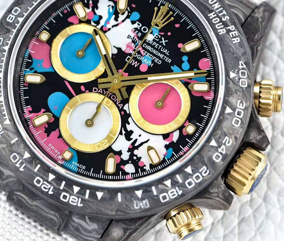 Rolex Daytona DIW Motley Lady Carbon-fasswatch