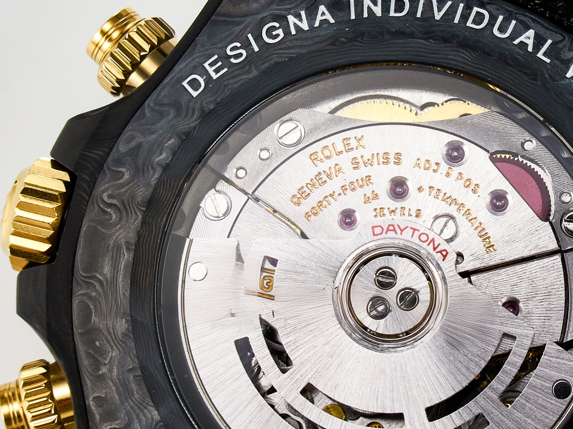 Rolex Daytona DIW “AVIA BLACK” Carbon DIWF 1:1 Best Edition Black/Red Dial on Black/Yellow Nylon Strap SH4130-fasswatch