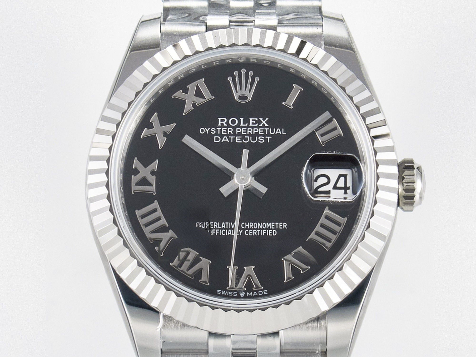 Rolex DateJust 31 278274 ARF 1:1 Best Edition 904L Steel Black Roman Dial on SS Jubilee Bracelet ETA 2688-fasswatch