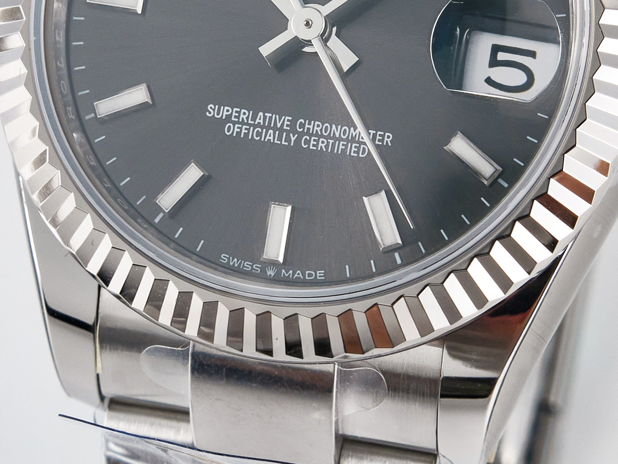 Rolex DateJust 31 278274 ARF 1:1 Best Edition 904L Steel Gray Dial Stick Marker on SS Oyster Bracelet ETA 2688-fasswatch