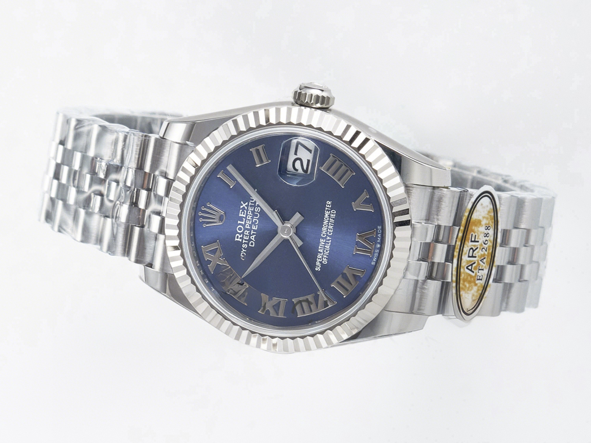 Rolex DateJust 31 278274 ARF 1:1 Best Edition 904L Steel Blue Roman Dial on SS Jubilee Bracelet ETA 2688-fasswatch