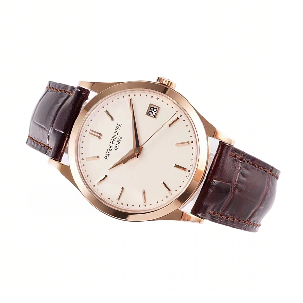 Patek Philippe Calatrava 5296R White Dial in Pink Gold-fasswatch