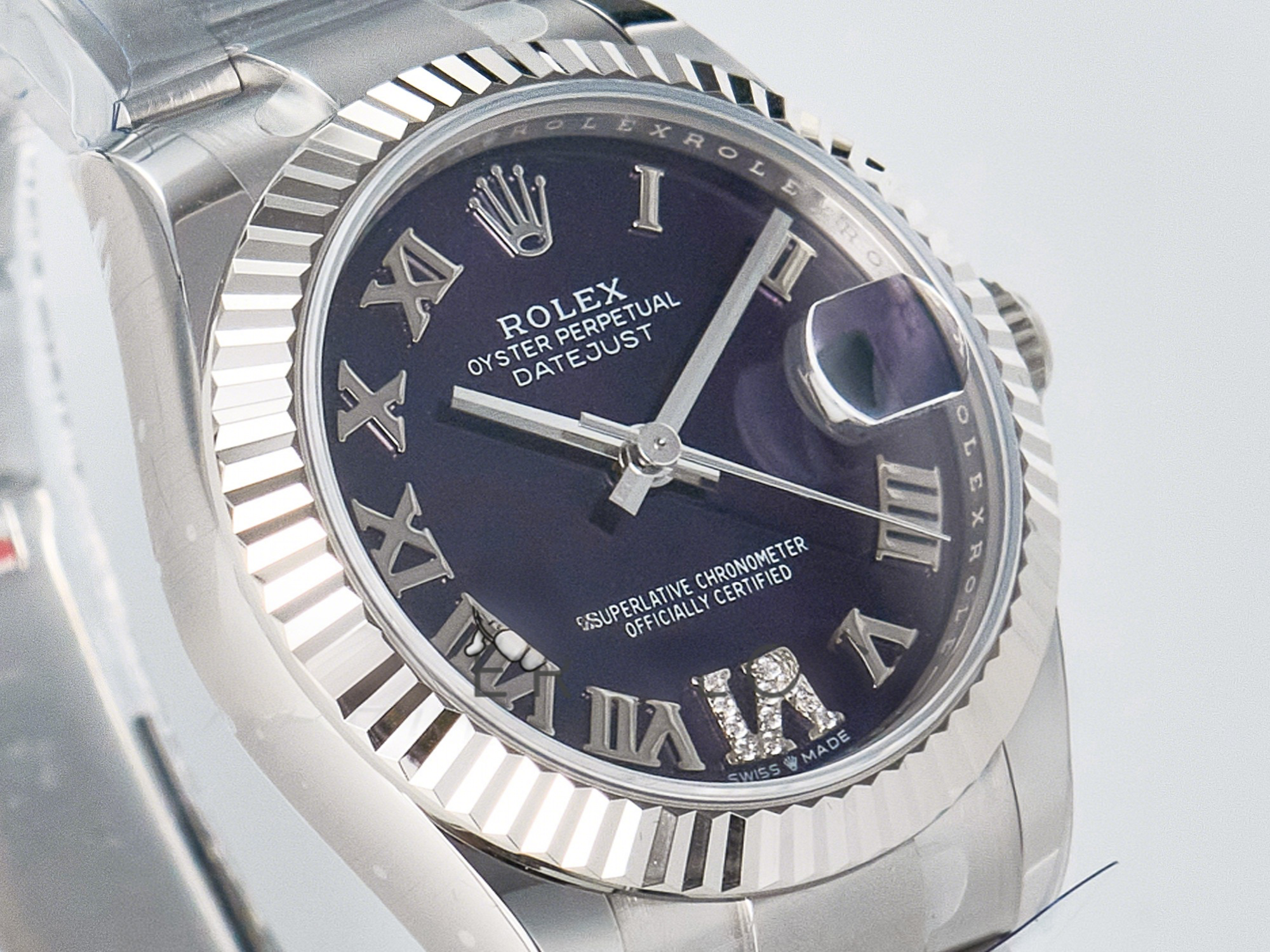 Rolex DateJust 31 278274 ARF 1:1 Best Edition 904L Steel Purple Roman Dial on SS Oyster Bracelet ETA 2688-fasswatch