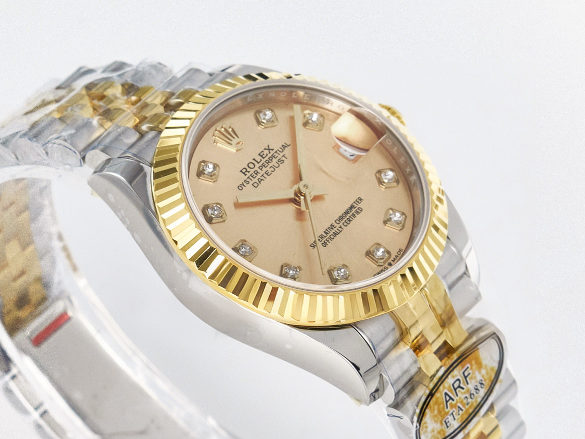 Rolex DateJust 31 278273 ARF 1:1 Best Edition 904L Steel YG Diamonds Dial on SS/YG Jubilee Bracelet ETA 2688-fasswatch