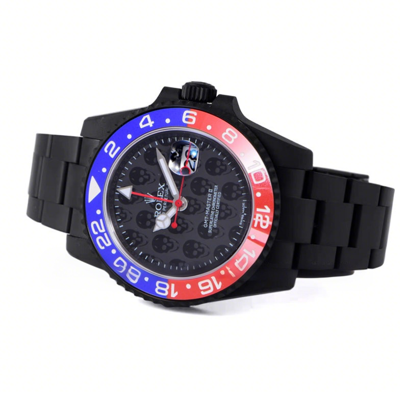 Rolex GMT Master II 116710 Titan Black “Revenge” BLRO Black Dial in PVD-fasswatch