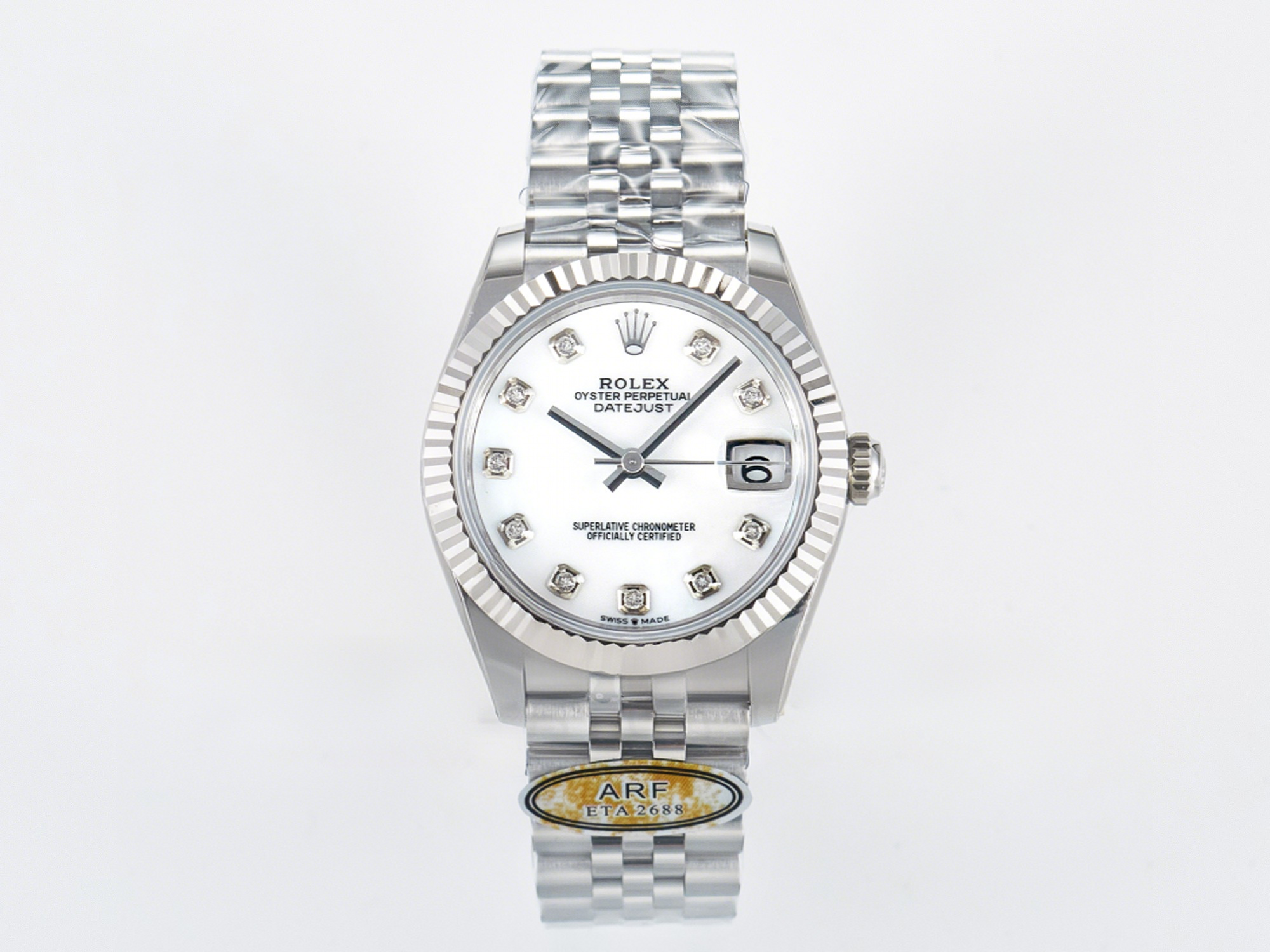Rolex DateJust 31 278274 ARF 1:1 Best Edition 904L Steel White MOP Diamonds Dial on SS Jubilee Bracelet ETA 2688-fasswatch