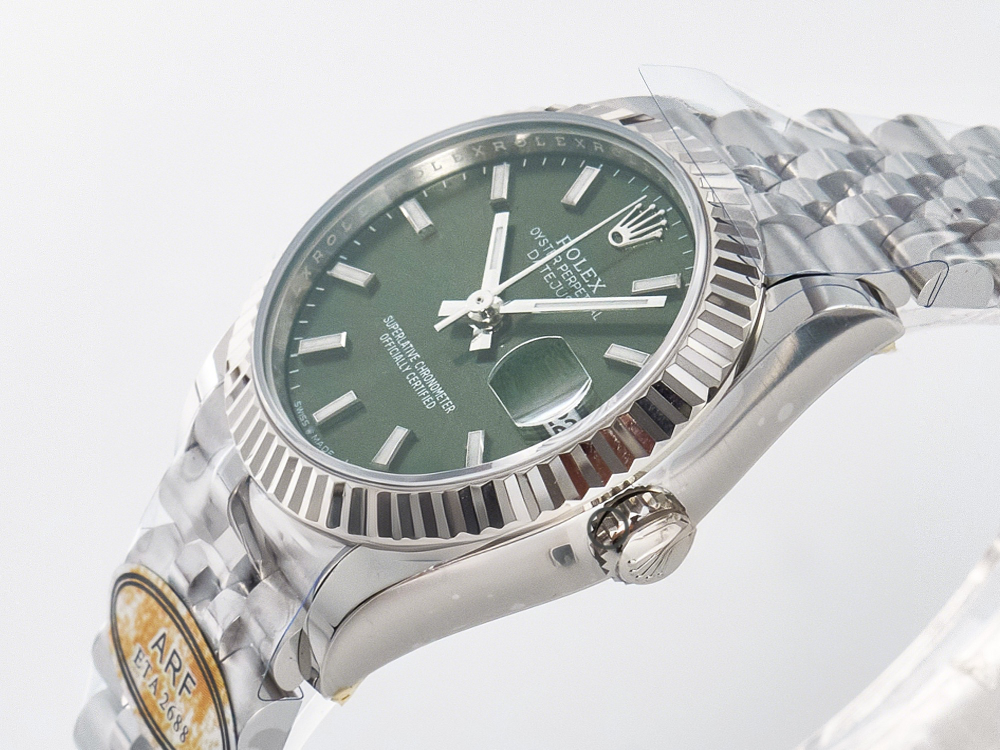 Rolex DateJust 31 278274 ARF 1:1 Best Edition 904L Steel Green Dial Stick Marker on SS Jubilee Bracelet ETA 2688-fasswatch