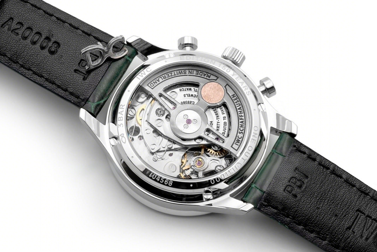 IWC Portugieser Chronograph Edition 150 Years IW3716 Green Dial in Steel-fasswatch