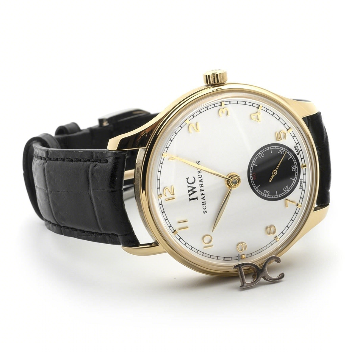 IWC Portuguese Hand Wound Eight Days IW545405 White Dial in Gold-fasswatch