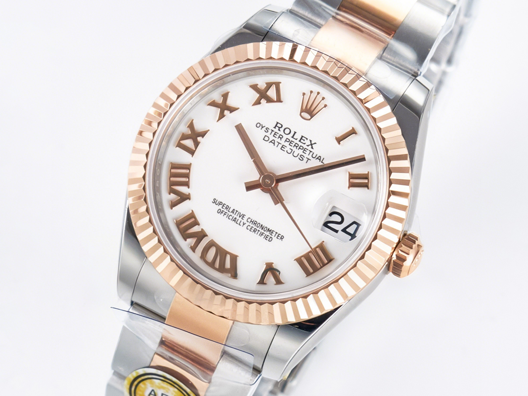 Rolex DateJust 31 278271 ARF 1:1 Best Edition 904L Steel White Roman Dial on SS/RG Oyster Bracelet ETA 2688-fasswatch