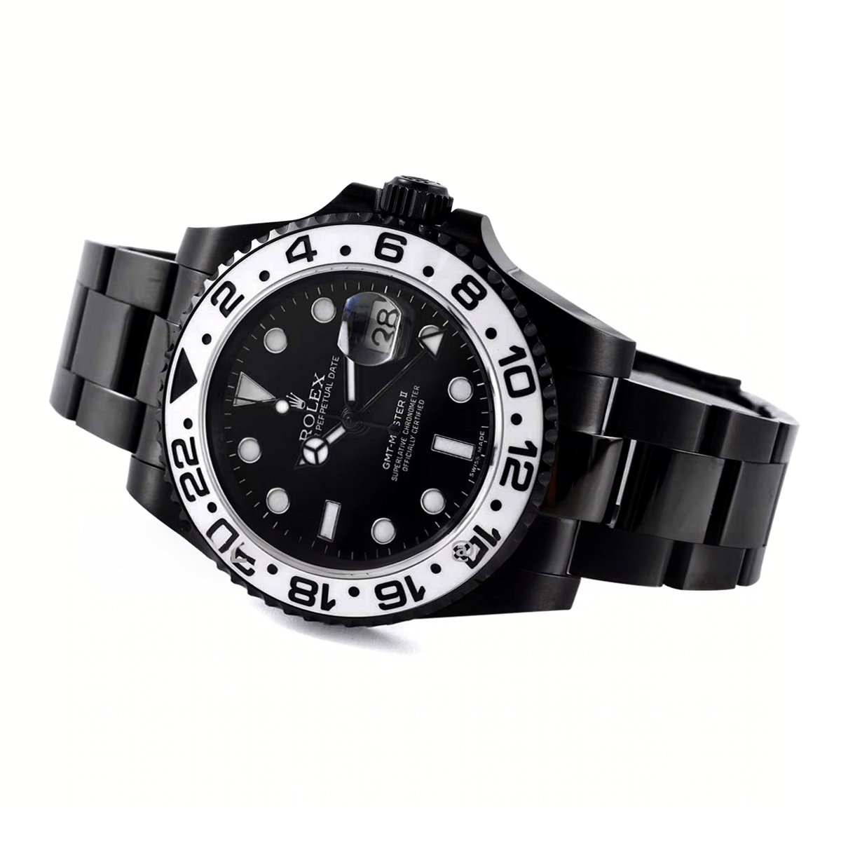 Rolex GMT Master II 116710 “Oreo” Black Dial in PVD-fasswatch