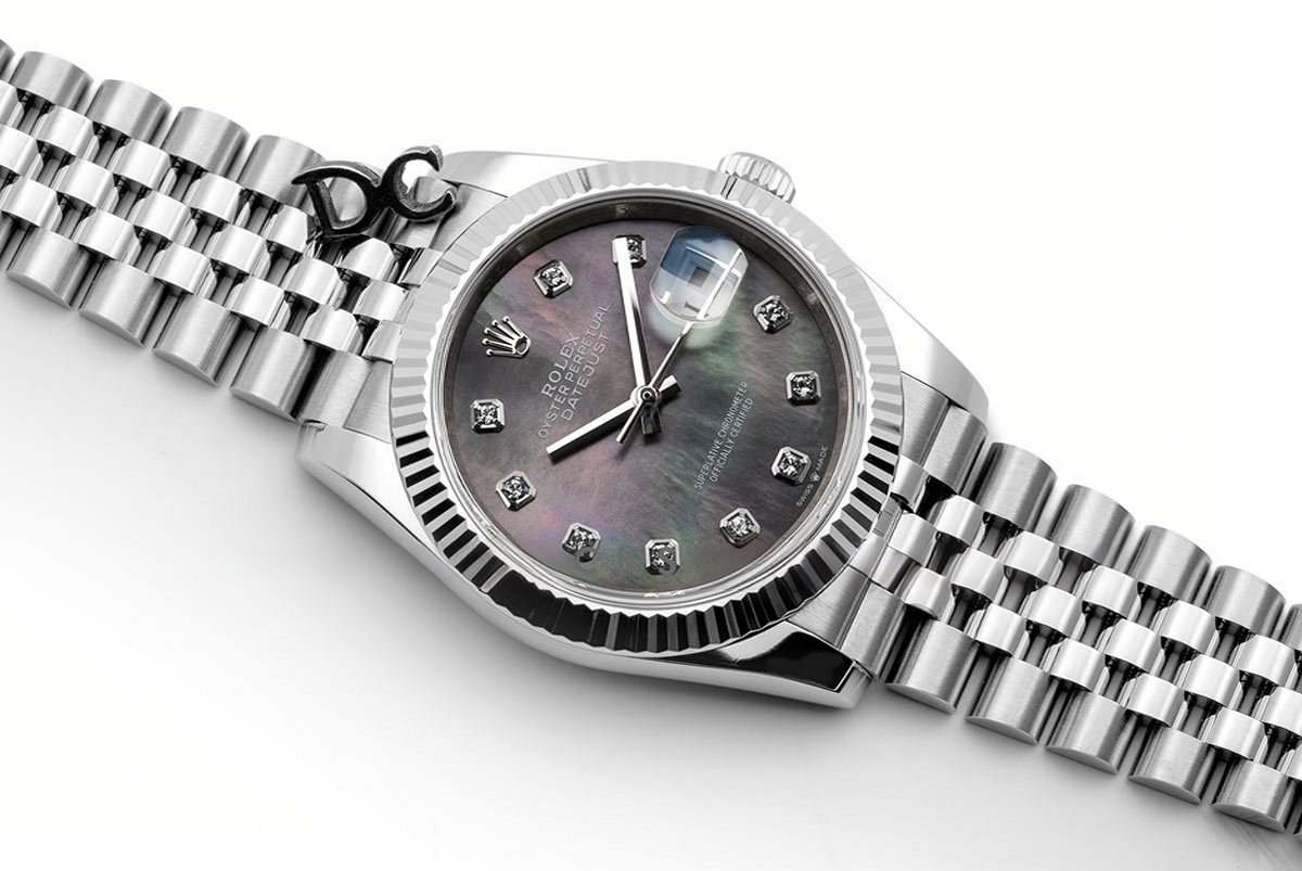 Rolex Datejust 36 116234 Black MOP Dial with Diamond Markers-fasswatch