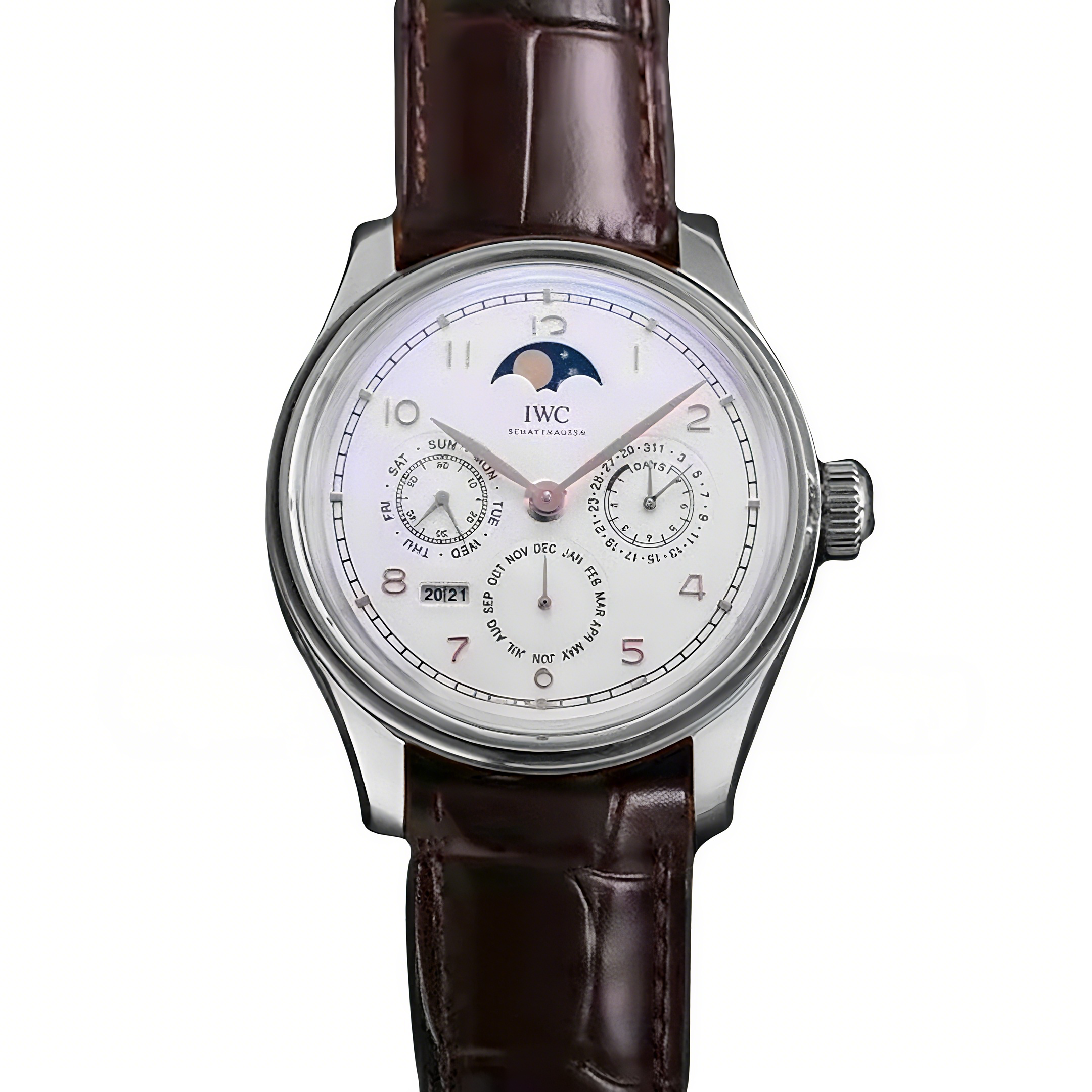 IWC Portugieser Perpetual Calendar IW5033 White Dial in White Gold/Rose Gold-fasswatch