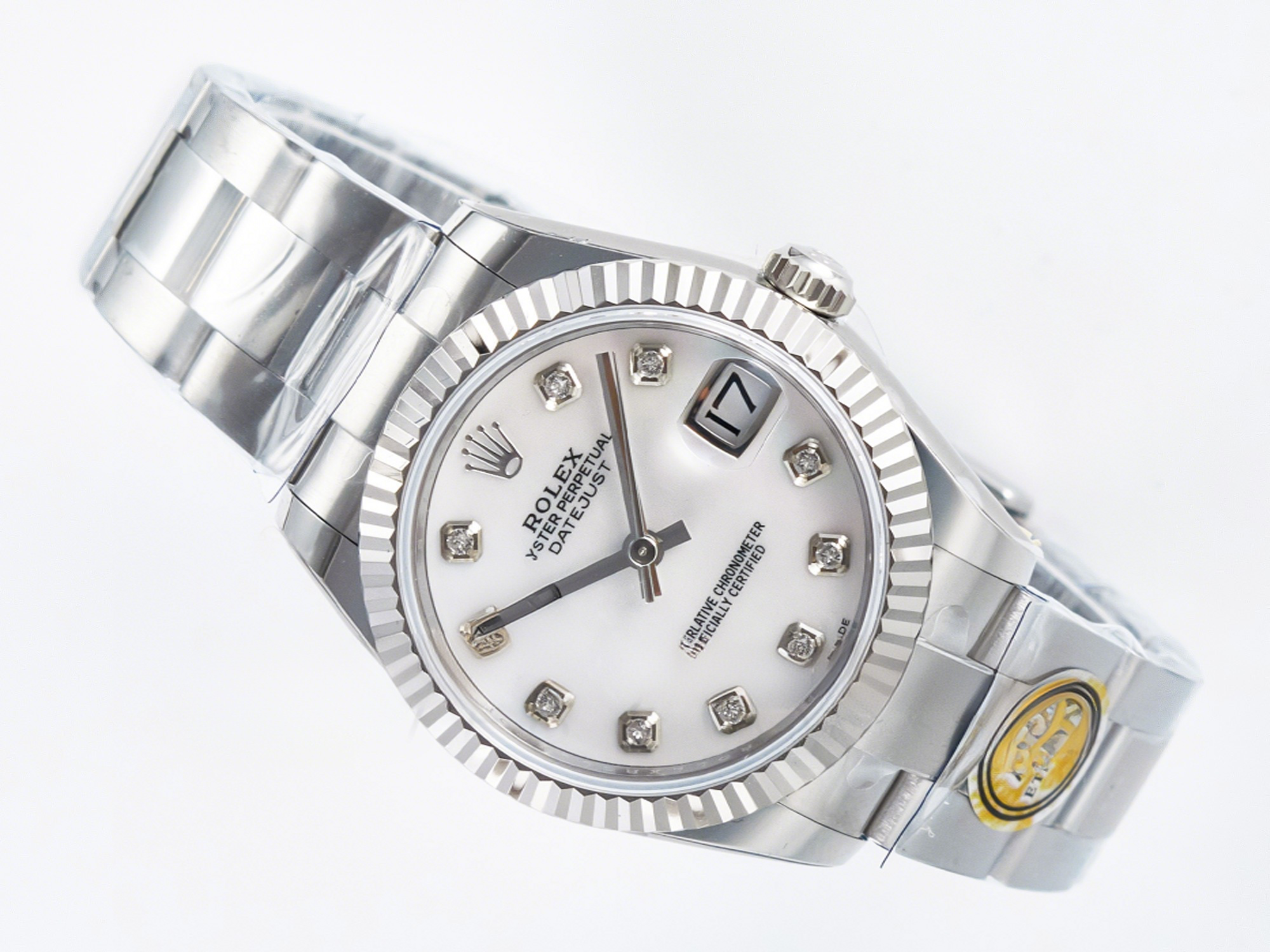 Rolex DateJust 31 278274 ARF 1:1 Best Edition 904L Steel White MOP Diamonds Dial on SS Oyster Bracelet ETA 2688-fasswatch
