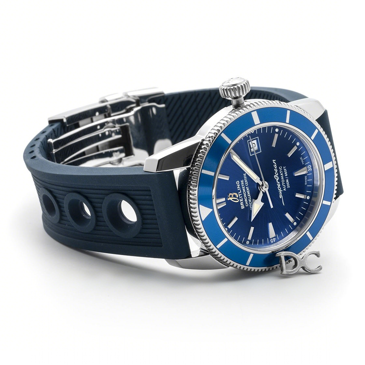 Breitling Superocean Heritage II B20 Automatic in Blue Dial with Blue Bezel on Blue Rubber Strap-fasswatch