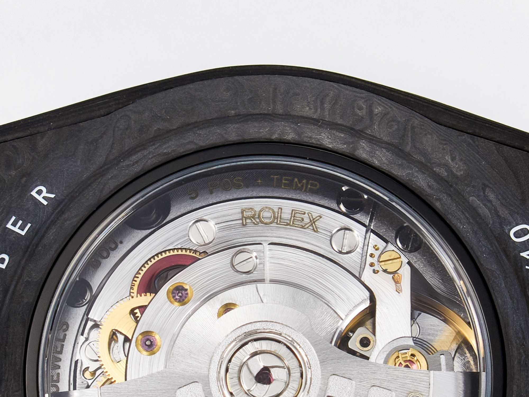 Rolex GMT Carbon DIWF Best Edition Black Carbon Dial SS Markers on White Nylon Strap SA3285 CHS V2-fasswatch