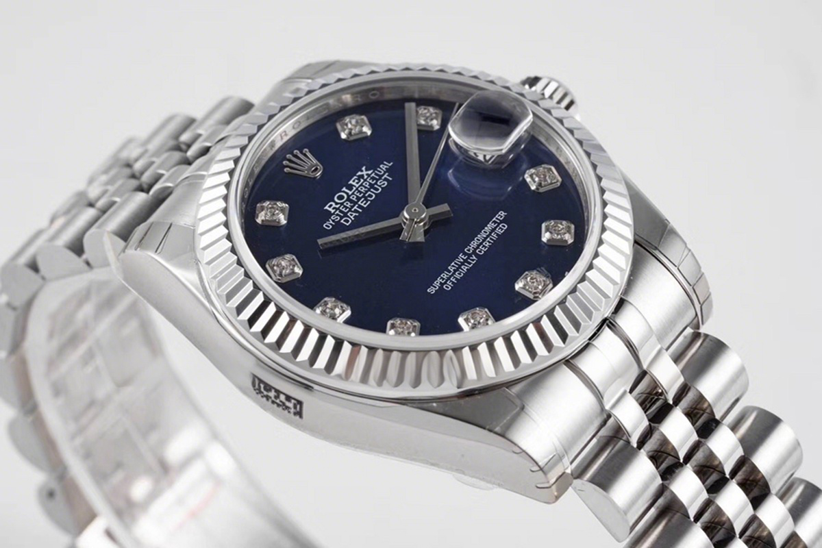 Rolex Datejust 31 278274 Blue Dial Diamond Markers in Steel-fasswatch