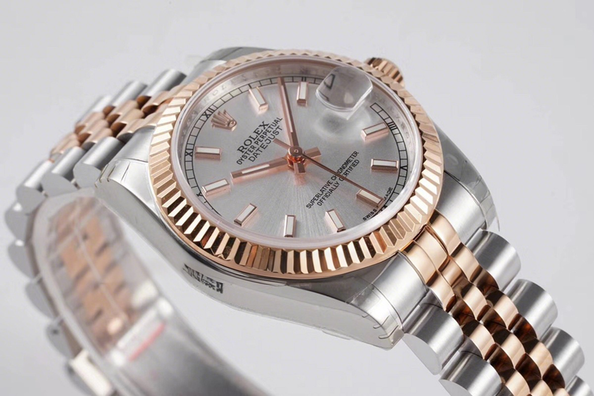 Rolex Datejust 31 278271 Silver Dial Diamond Markers in Everose Gold/Steel-fasswatch