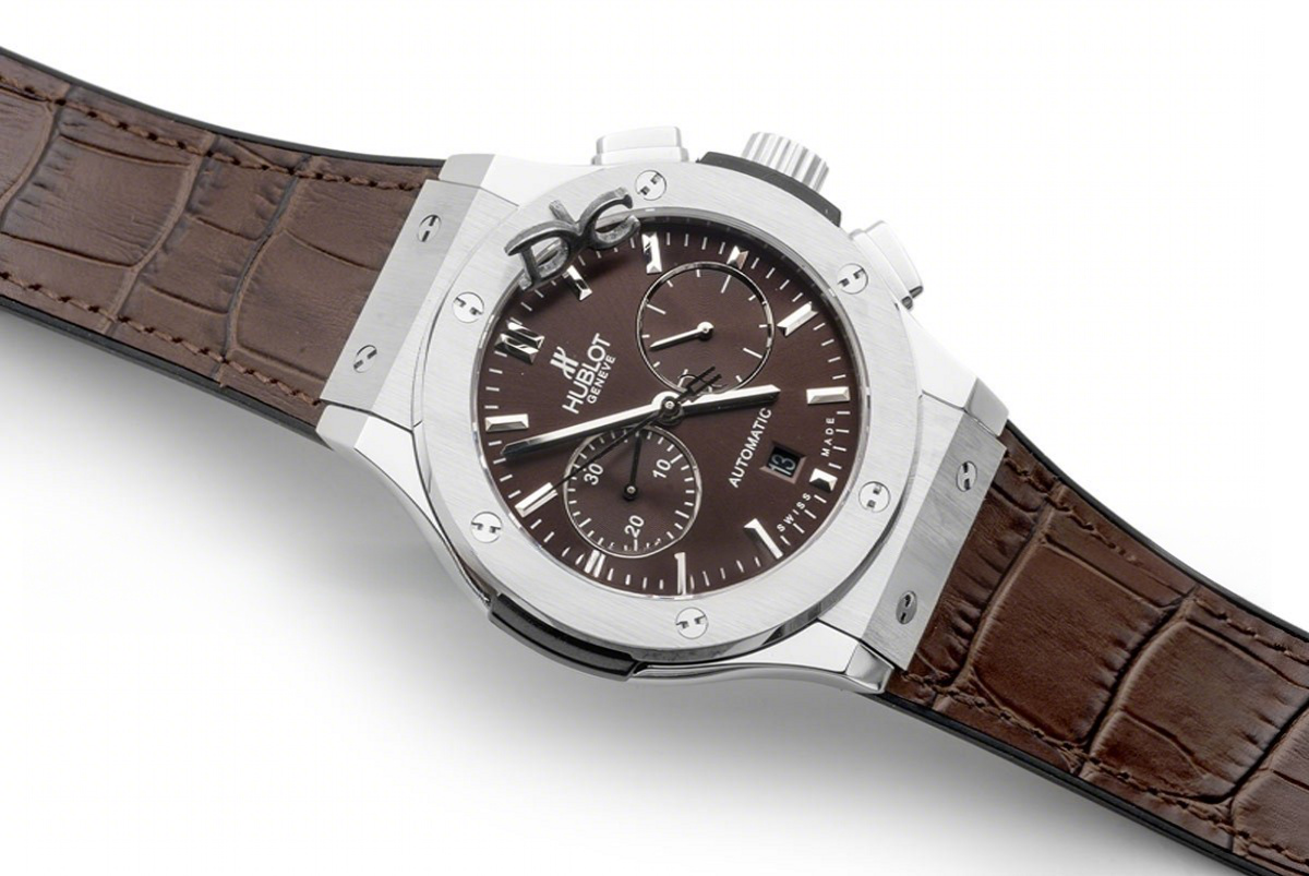 Hublot Classic Fusion Chronograph Brown Dial in Steel-fasswatch