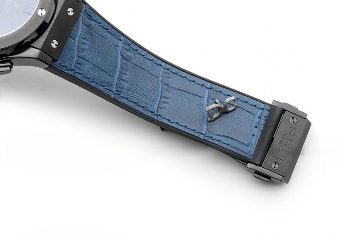 Hublot Classic Fusion Chronograph Blue Dial with Blue Marker in PVD-fasswatch