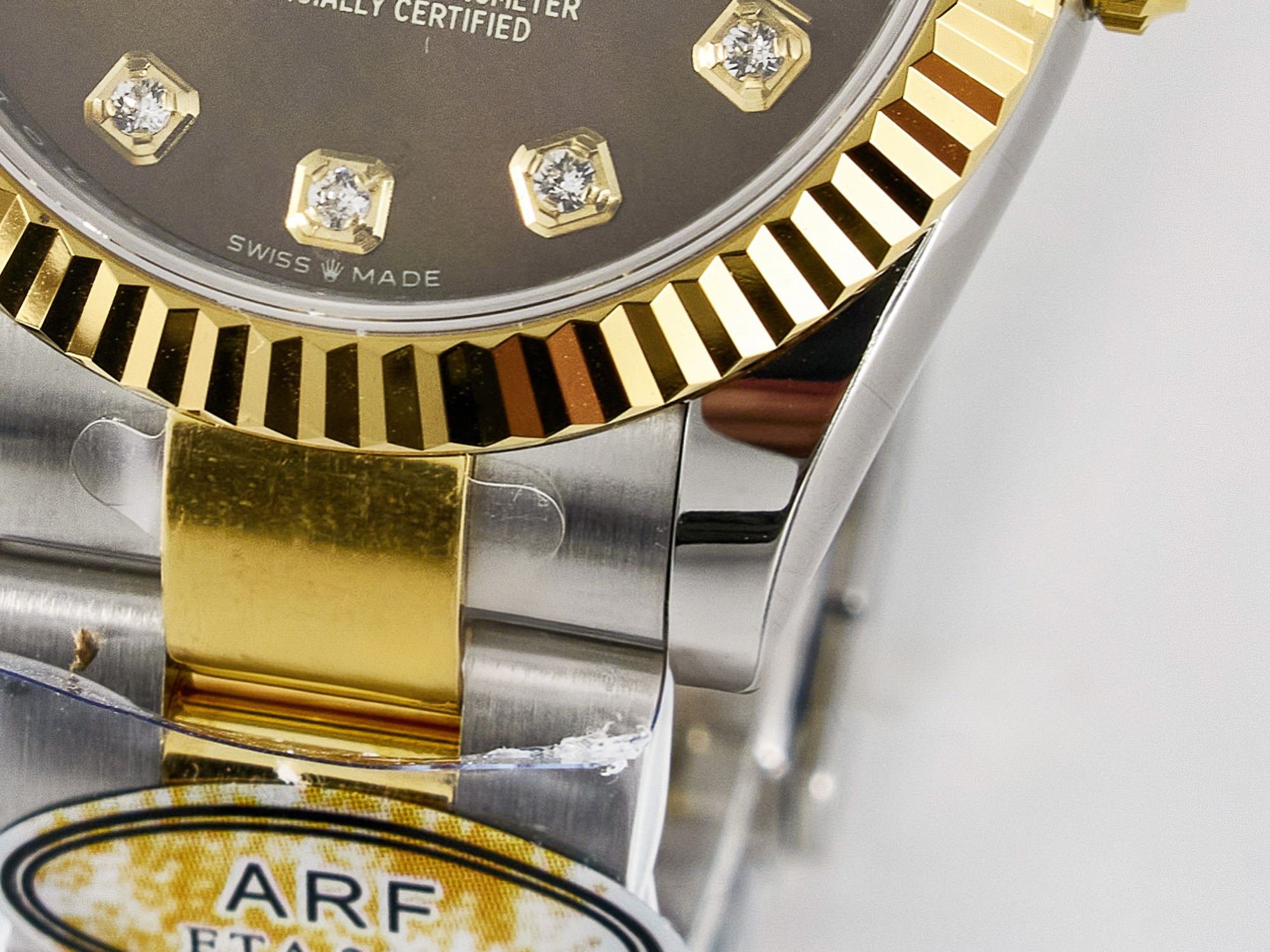 Rolex DateJust 31 278273 ARF 1:1 Best Edition 904L Steel Brown Diamonds Dial on SS/YG Oyster Bracelet ETA 2688-fasswatch