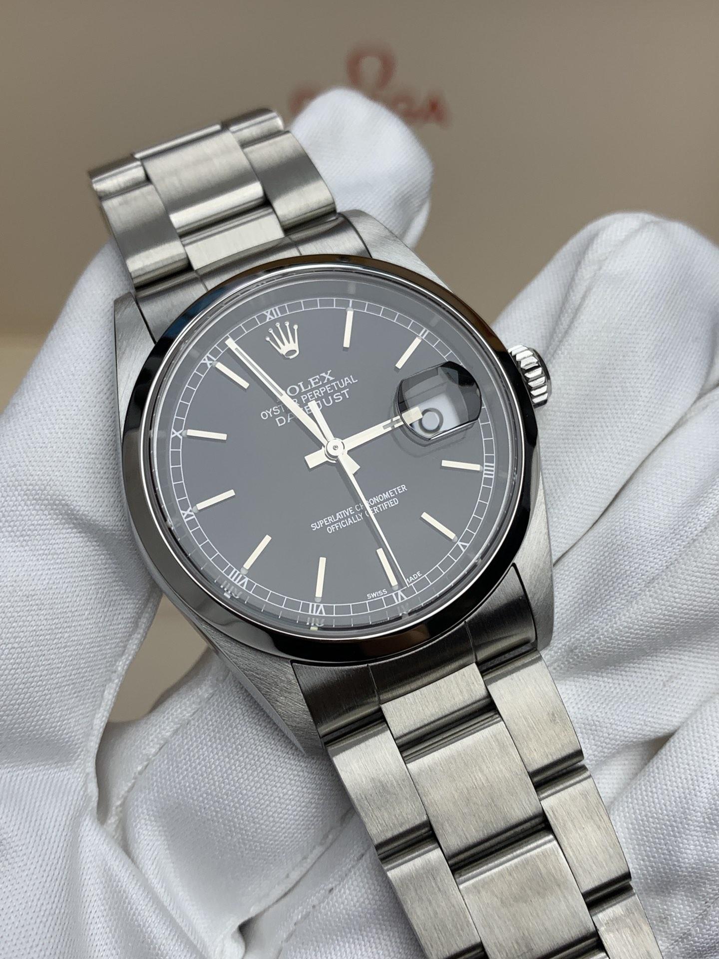 Rolex Datejust 36mm black Dial 116200-fasswatch