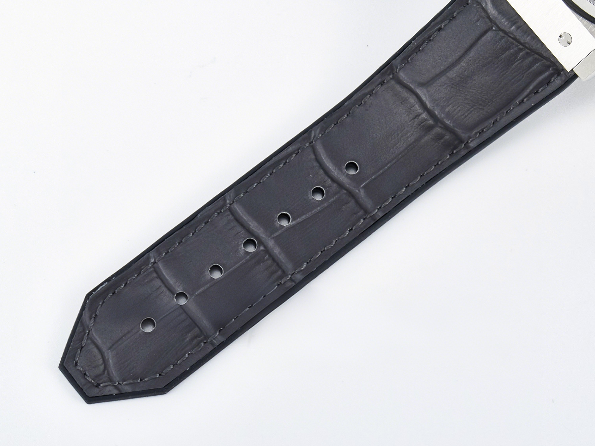 Hublot Classic Fusion Bang 42mm HBF 1:1 Best Edition Gray Dial Diamonds Bezel on Gray Leather Strap A2892-fasswatch