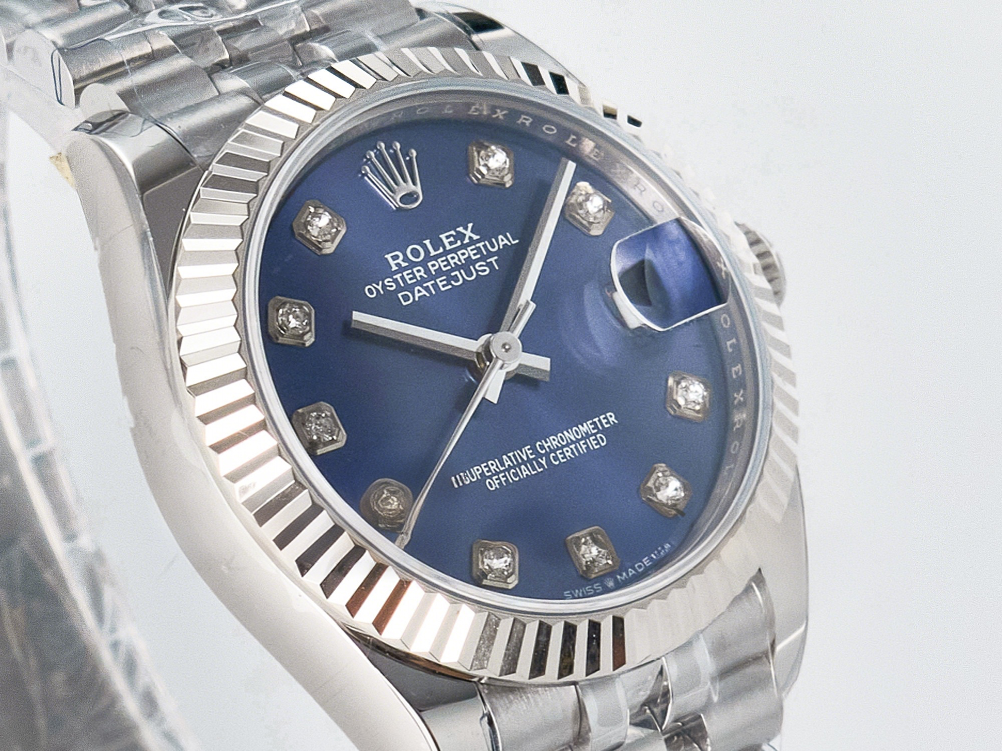Rolex DateJust 31 278274 ARF 1:1 Best Edition 904L Steel Blue Diamonds Dial on SS Jubilee Bracelet ETA 2688-fasswatch