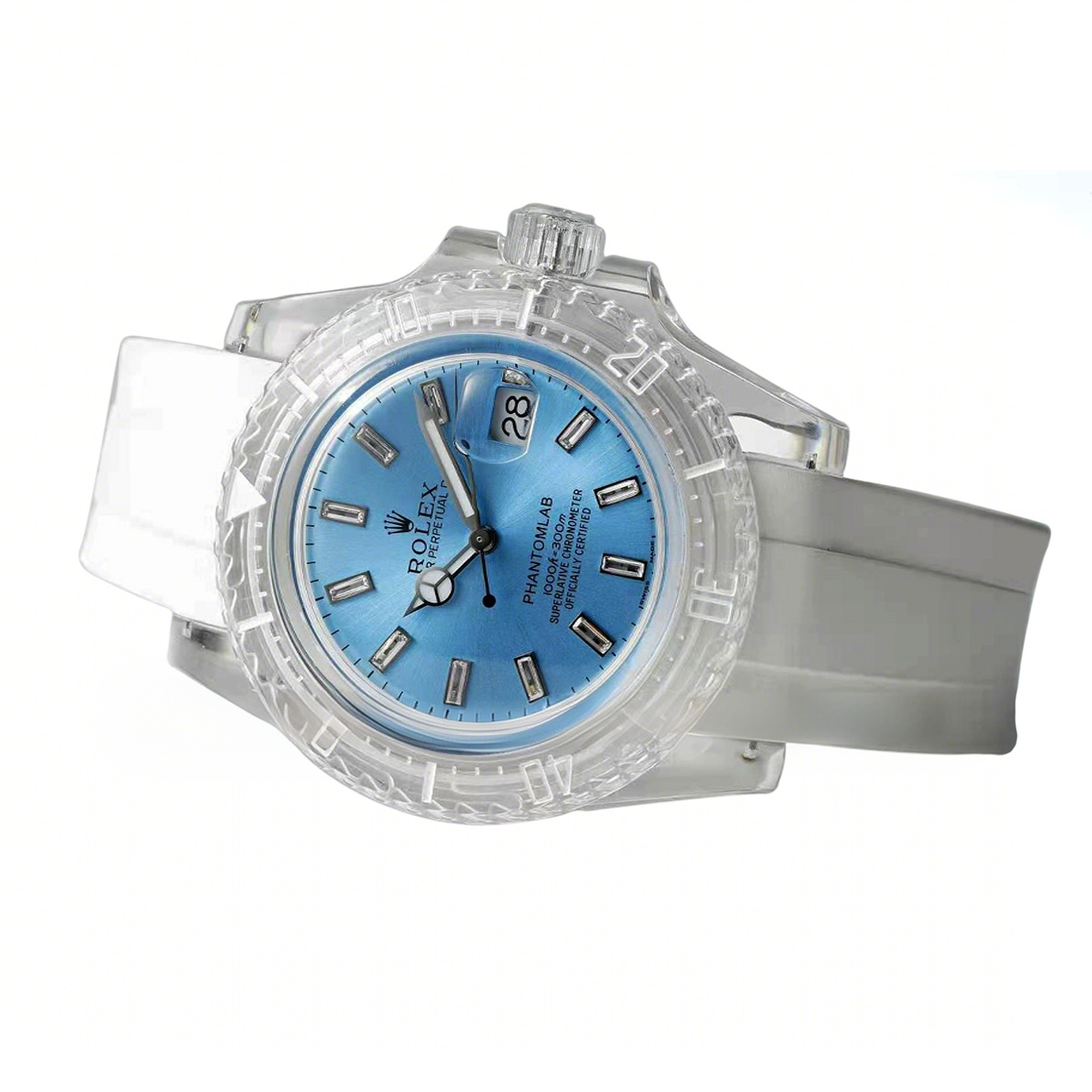 Rolex Phantomlab Submariner Ice Blue Dial-fasswatch