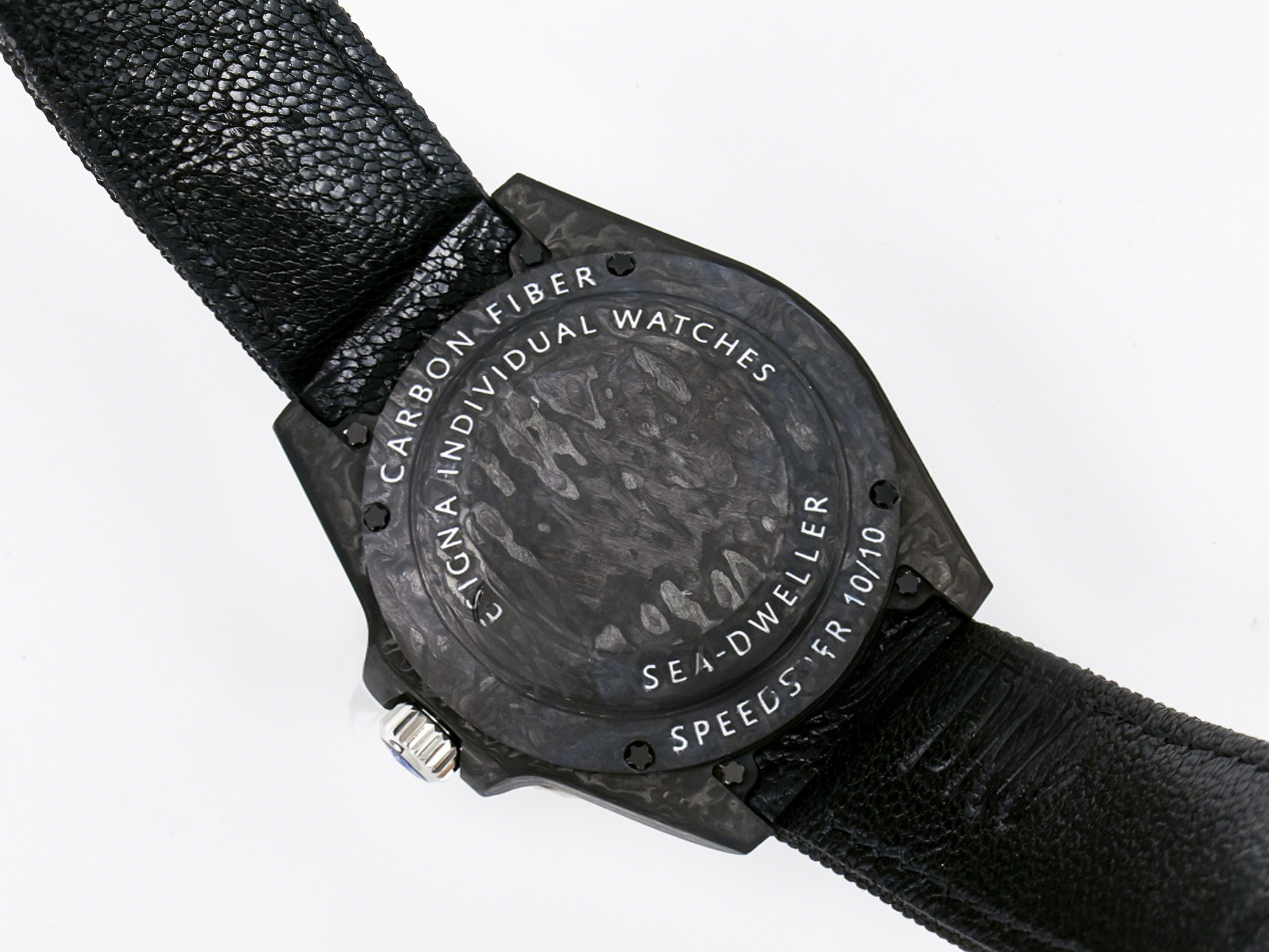 Rolex Sea Dweller 43mm Carbon DIWF Best Edition Graffiti Dial on Black Nylon Strap A2824-fasswatch