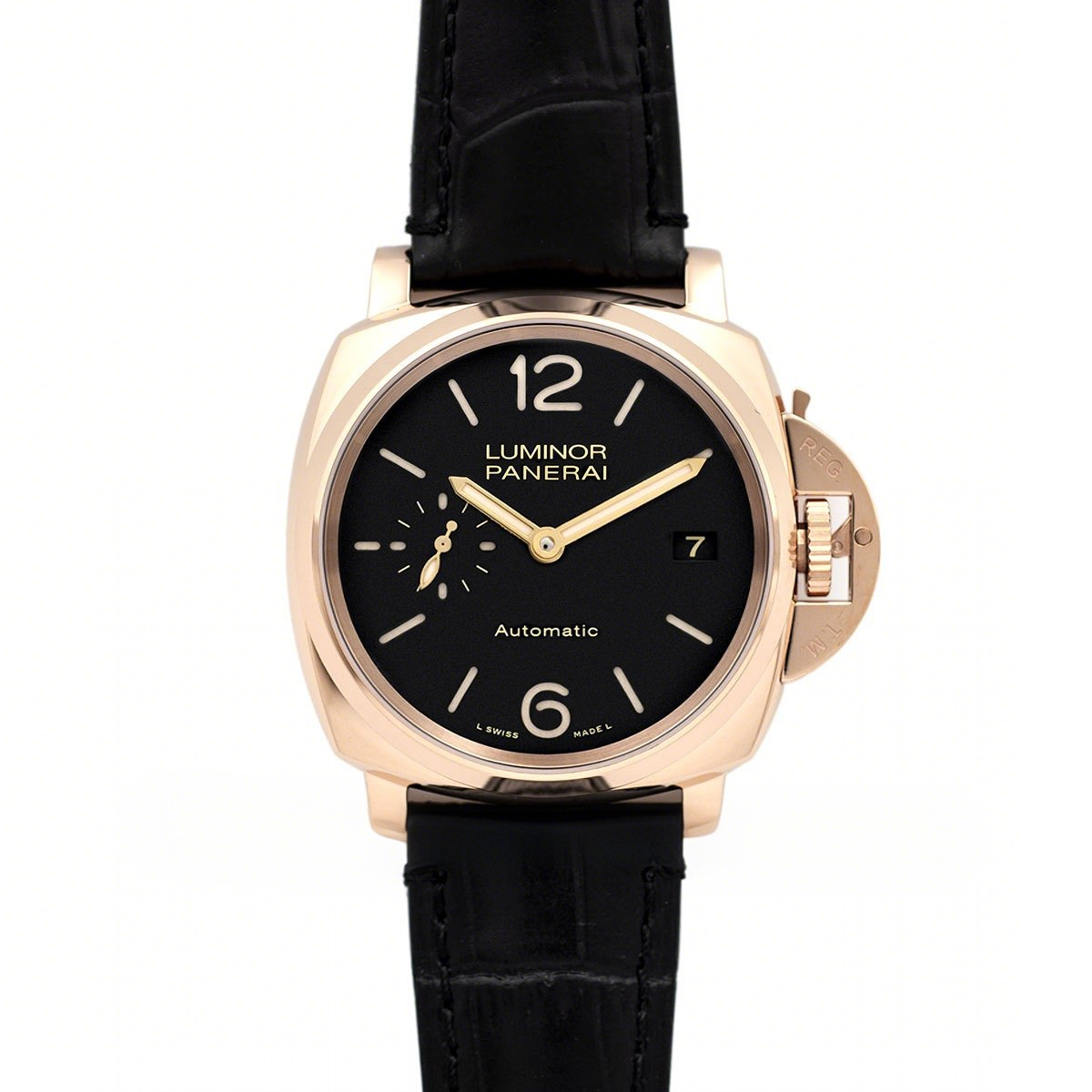 Panerai PAM908 Luminor Due 3 Days Automatic Oro Rosso ‘Fu’ Black Dial-fasswatch