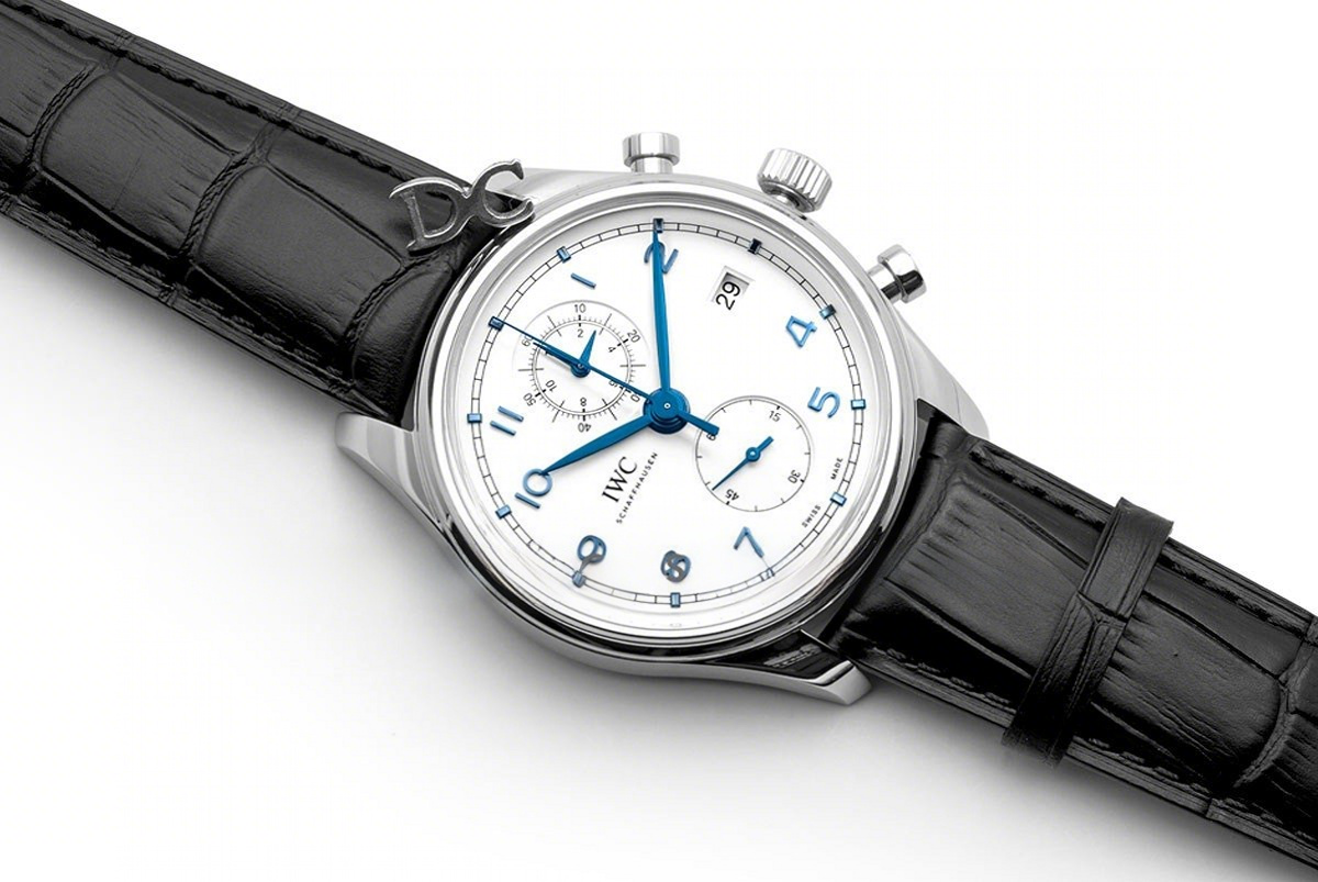 IWC Portugieser Chronograph Classic IW390302 White Dial in Steel-fasswatch