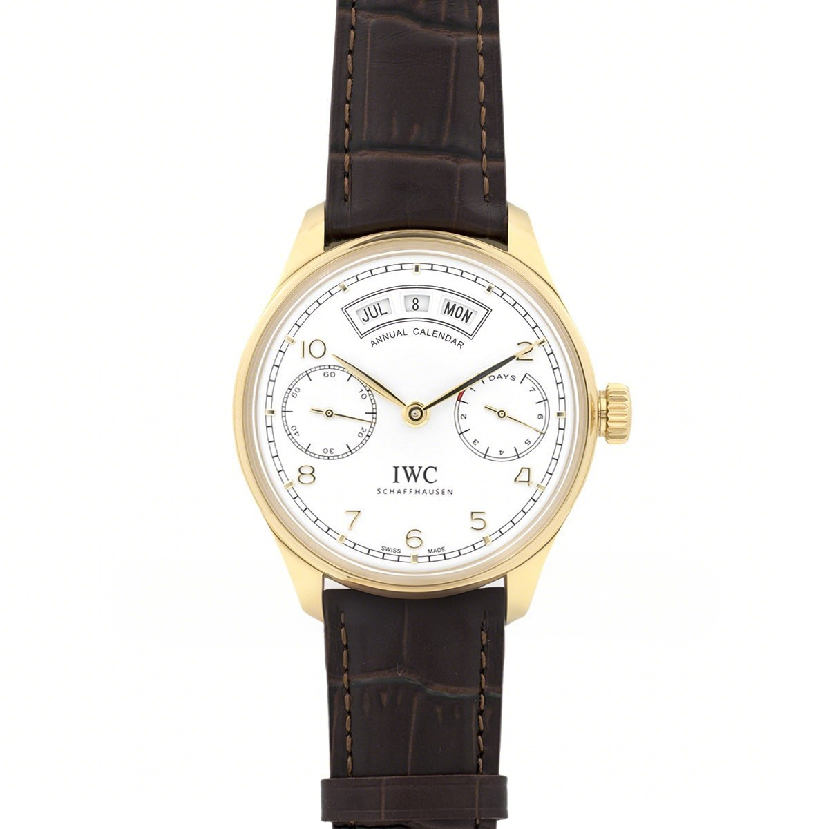 IWC Portugieser Annual Calendar IW5035 White Dial in Yellow Gold-fasswatch