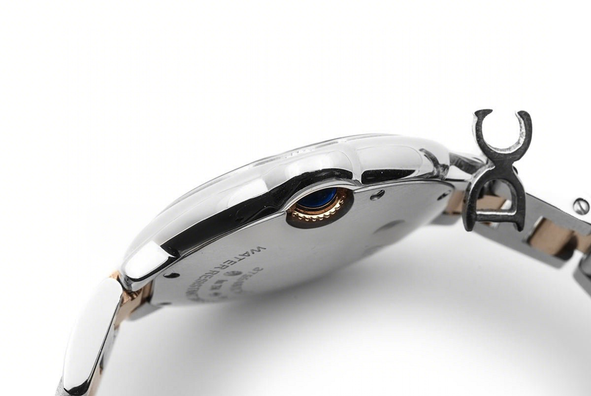 Ballon Bleu de Cartier 33mm Rose Gold Dial in Steel and Gold-fasswatch